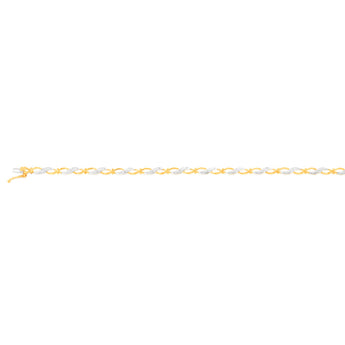 10 Brilliant Cut Diamond Bracelet in 9ct Yellow Gold