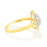 1/5Carat Pear Shaped Diamond Ring in 9ct Yellow Gold
