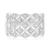 Cluster 0.05Ct Diamond Ring In Sterling Silver