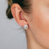 9ct Yellow Gold Oval Shaped Stud Earrings in 1/2 Carat Natural Diamonds