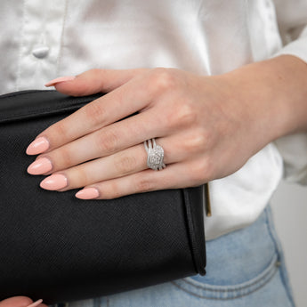 Sterling Silver 1/4 Carat Diamond Cluster Ring