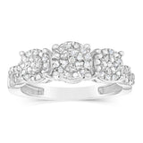 Sterling Silver Trilogy Ring with 1/5 Carat Diamonds