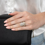 Gold Plated Sterling Silver 1.9 Carat Diamond Cluster Ring