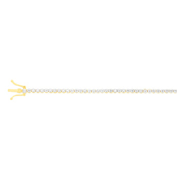 9ct Yellow Gold 1 Carat Natural Diamond 18cm Bracelet