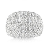 9ct White Gold 1/2 Carat Diamond Ring with 290 Round Brilliant Cut Diamonds