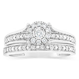 10ct White Gold 1/3 Carat Diamond 2 Ring Bridal set