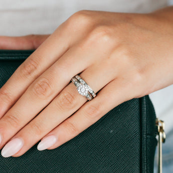 10ct White Gold 1/3 Carat Diamond 2 Ring Bridal set