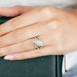 10ct Yellow Gold 3/4 Carat Diamond Round Cluster Ring