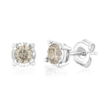 10ct White Gold 0.45 Carat Diamond Solitaire Stud Earrings