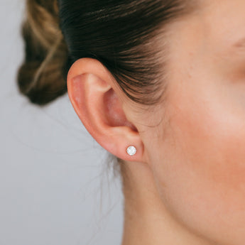 10ct White Gold 0.45 Carat Diamond Solitaire Stud Earrings