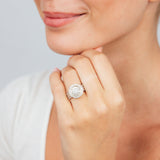 1 Carat Diamond Cluster Ring with Round Brilliant and Baguette Diamonds in 9ct Yellow Gold