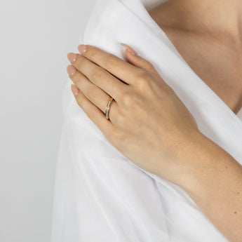 9ct Yellow Gold Eternity Straight Ring with 9 Brilliant Cut Diamonds