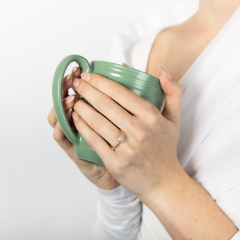 9ct Yellow Gold Ring Diamond Cluster Ring with 33 Brilliant Cut Diamond