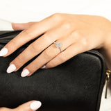 9ct White Gold 1/4 Carat Diamond Halo Dress Ring