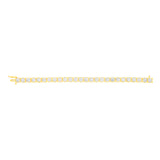 Gold plated Sterling Silver 1/4 Carat Natural Diamond 18cm Bracelet
