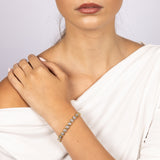 Gold plated Sterling Silver 1/4 Carat Natural Diamond 18cm Bracelet