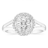21 Diamonds Dress Ring in Sterling Silver