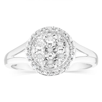 21 Diamonds Dress Ring in Sterling Silver