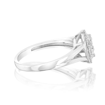 21 Diamonds Dress Ring in Sterling Silver