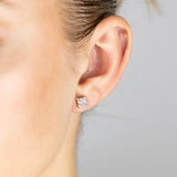 1/10 Carat Diamond Earrings and Pendant Set on 45cm Chain in Sterling Silver