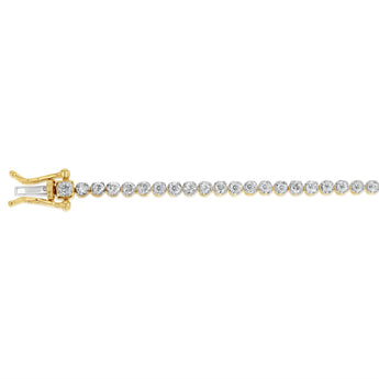 2 Carat 17cm Diamond Tennis Bracelet in 10ct Yellow Gold