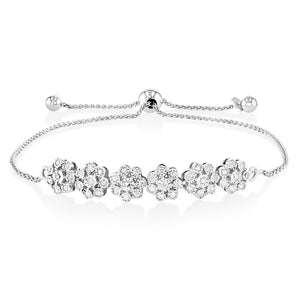 1/2 Carat Diamond Fancy Bracelet in Sterling Silver