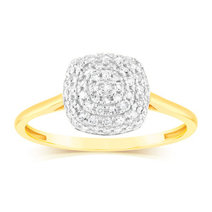 0.30 Carat Diamond Dress Ring in 9ct Yellow Gold
