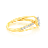 1/10 Carat Diamond Dress Ring in 9ct Yellow Gold