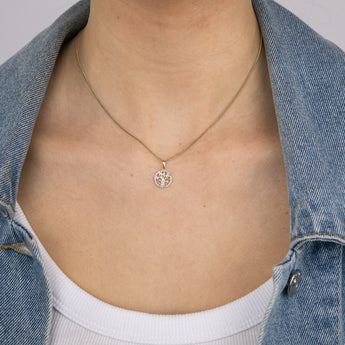 Diamond Tree of Life Pendant in 9ct Yellow Gold