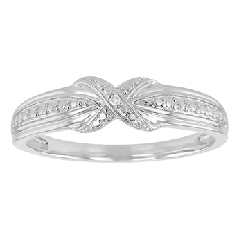 1 Diamond Dress Ring in Sterling Silver