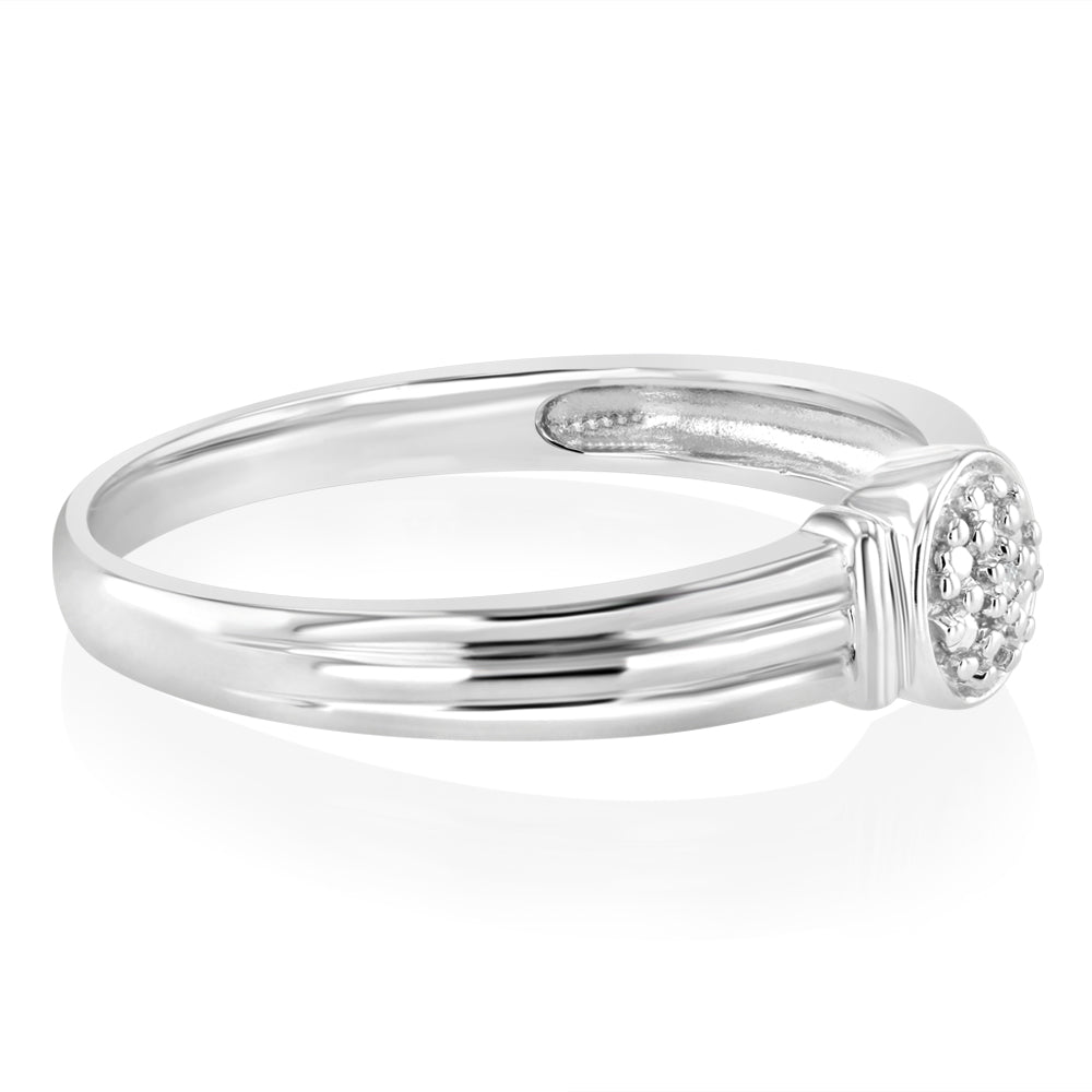 Adjustable Dress Rings 1 Diamond Dress Ring in Sterling Silver– Shiels Jewellers