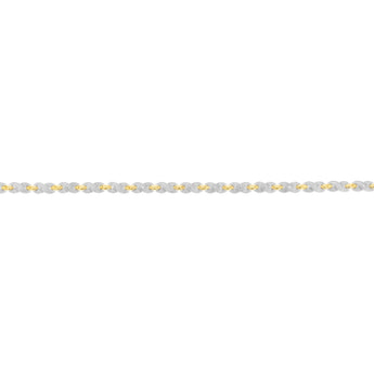 Diamond Tennis Bracelet in Gold Plated Silver