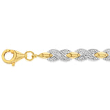 Diamond Tennis Bracelet in Gold Plated Silver