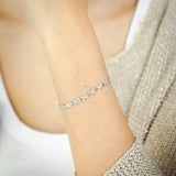 Diamond Tennis Bracelet in Gold Plated Silver