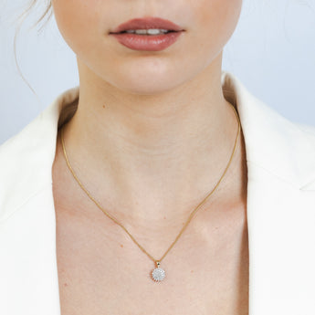 1/5 Carat Diamond Pendant in 9ct Yellow Gold