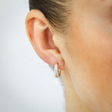 1/5 Carat Diamond Hoop Earrings in 9ct Yellow Gold