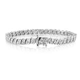 0.95 Carat Diamond Tennis Bracelet in Sterling Silver