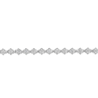0.95 Carat Diamond Bracelet in Sterling Silver