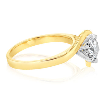 1 Carat Australian Diamond Solitaire Ring in 9ct Yellow Gold