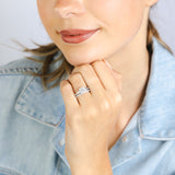 3/4 Carat Diamond Bridal 2 Ring Set in Platinum