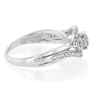 1/6 Carat Diamond Ring in Sterling Silver