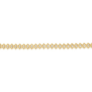 0.90 Carat Diamond 18cm Bracelet in Gold Plated Silver