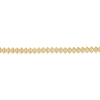 0.90 Carat Diamond 18cm Bracelet in Gold Plated Silver