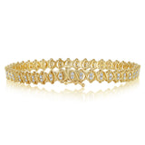 0.90 Carat Diamond 18cm Bracelet in Gold Plated Silver