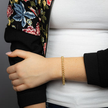 0.90 Carat Diamond 18cm Bracelet in Gold Plated Silver