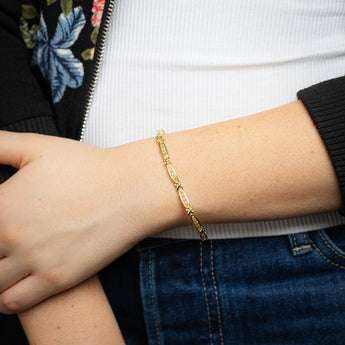 0.95 Carat Diamond 17.5cm Bracelet in Gold Plated Silver