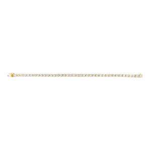 0.95 Carat Diamond Tennis 18.5cm Bracelet in Gold Plated Silver