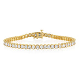 0.95 Carat Diamond Tennis 19cm  Bracelet in Gold Plated Silver