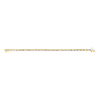 0.95 Carat Diamond Tennis 19cm  Bracelet in Gold Plated Silver