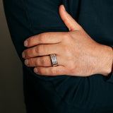 1/5 Carat Diamond Gents Ring in Gold Plated Silver